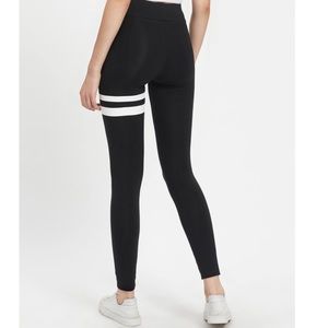 Asymmetric Striped Leggings